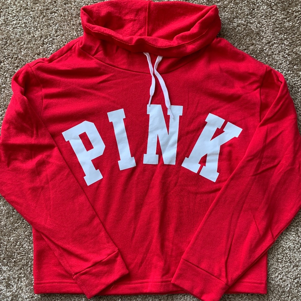 PINK Cropped Funnelneck / XS